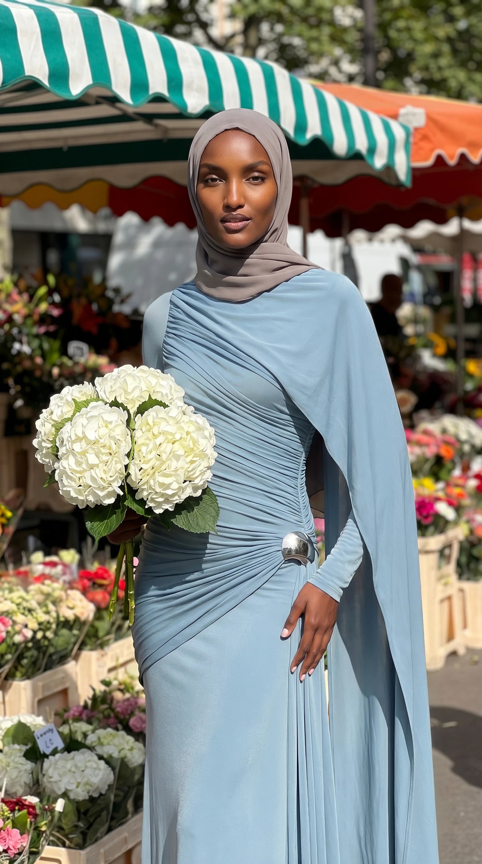 GALA-LUXE™ Sculpted Drape Abaya