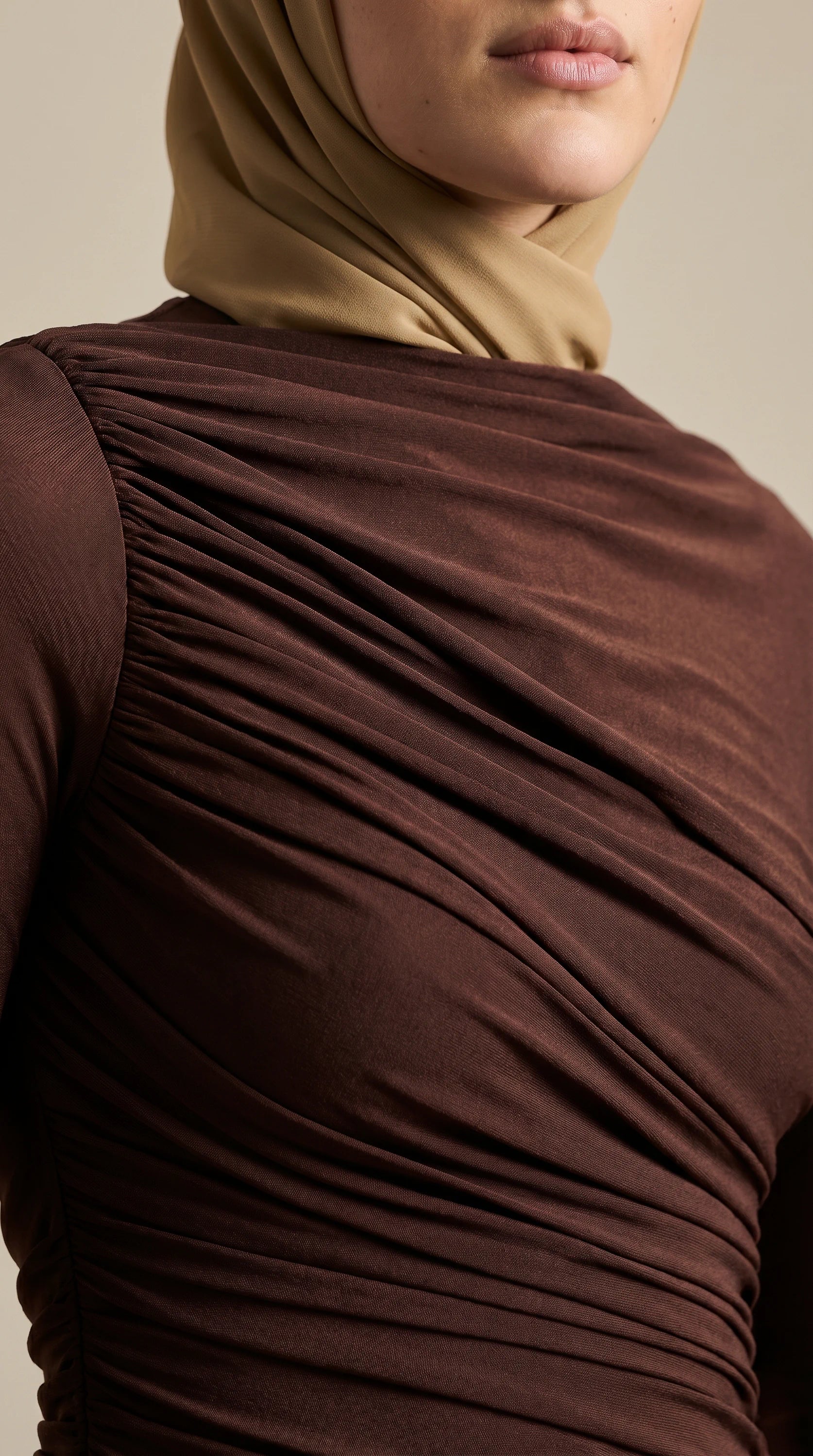 GALA-LUXE™ Sculpted Drape Abaya