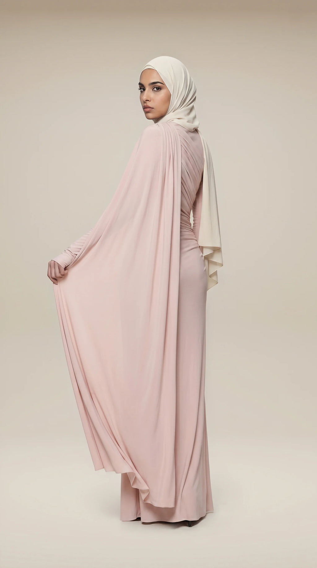 GALA-LUXE™ Sculpted Drape Abaya