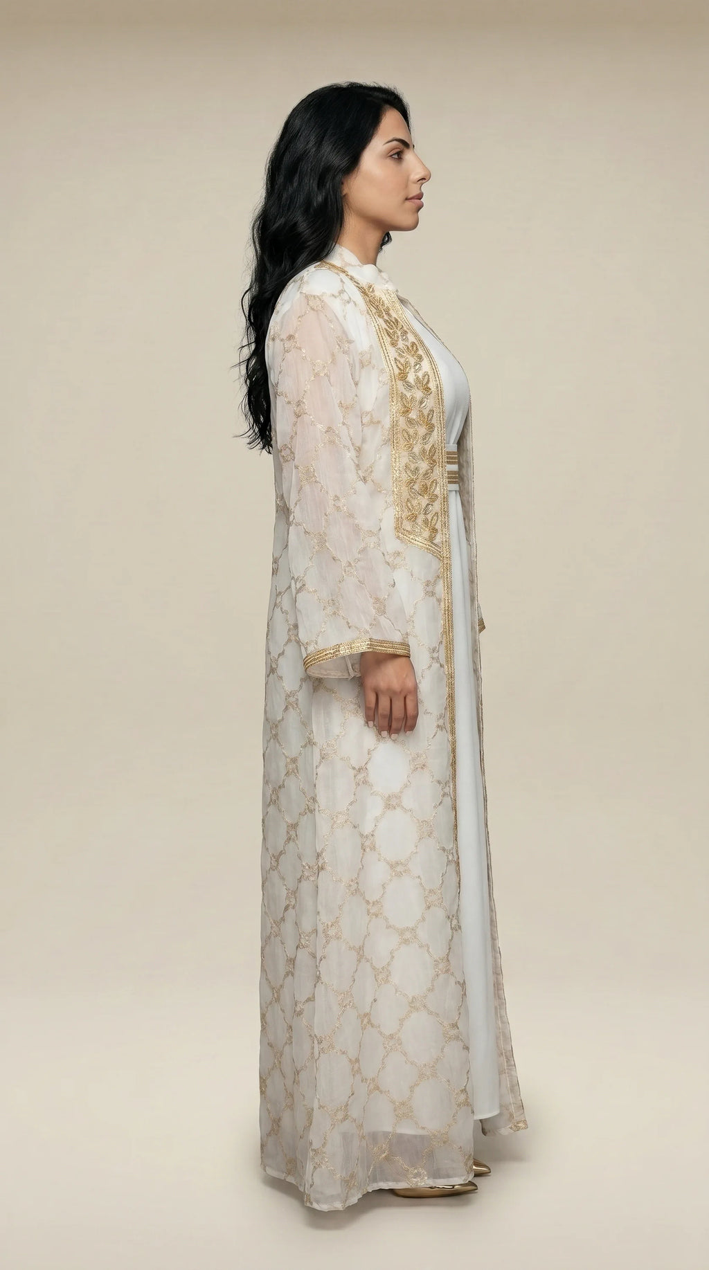 KIMONO-LITE™ Mosaic Trim Abaya Set