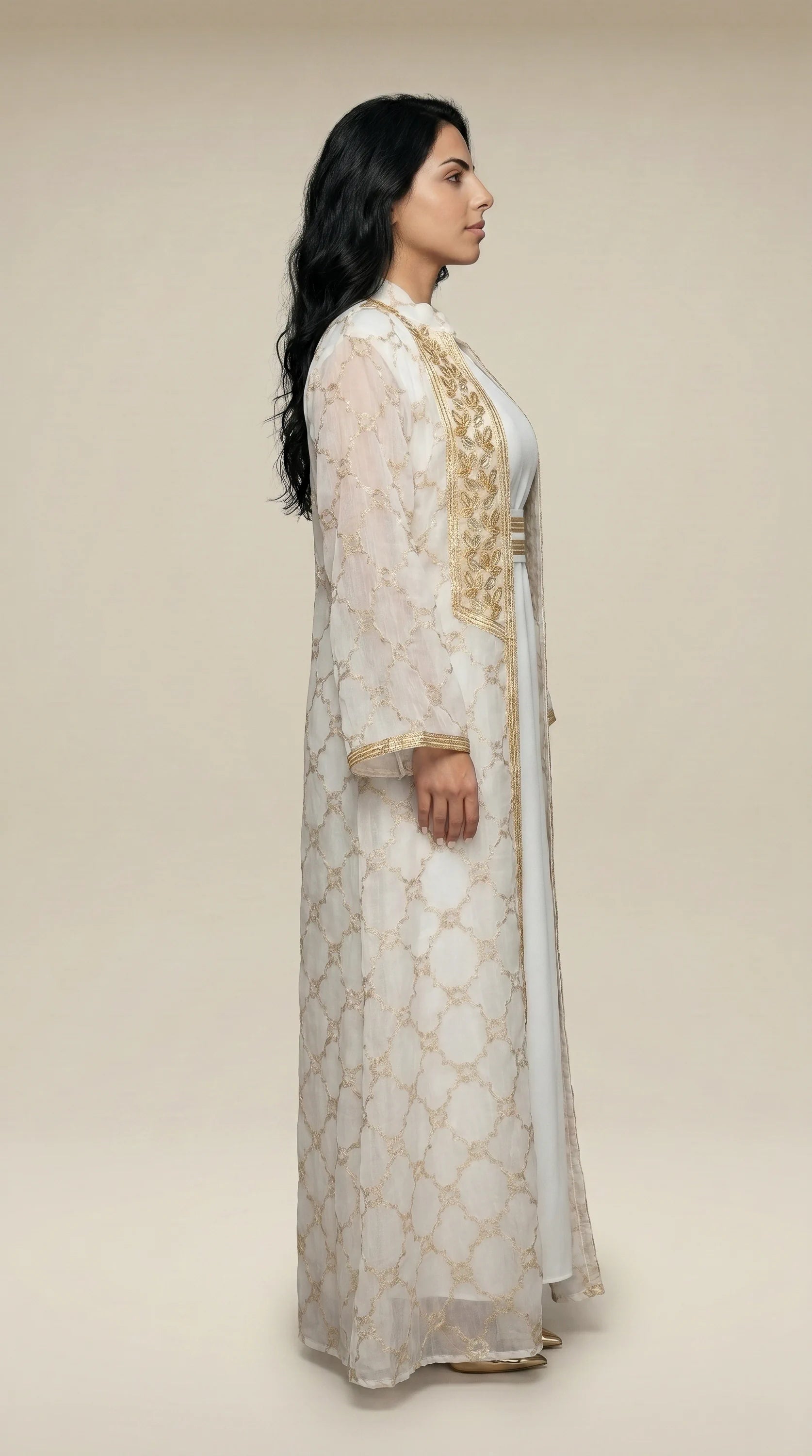 KIMONO-LITE™ Mosaic Trim Abaya Set