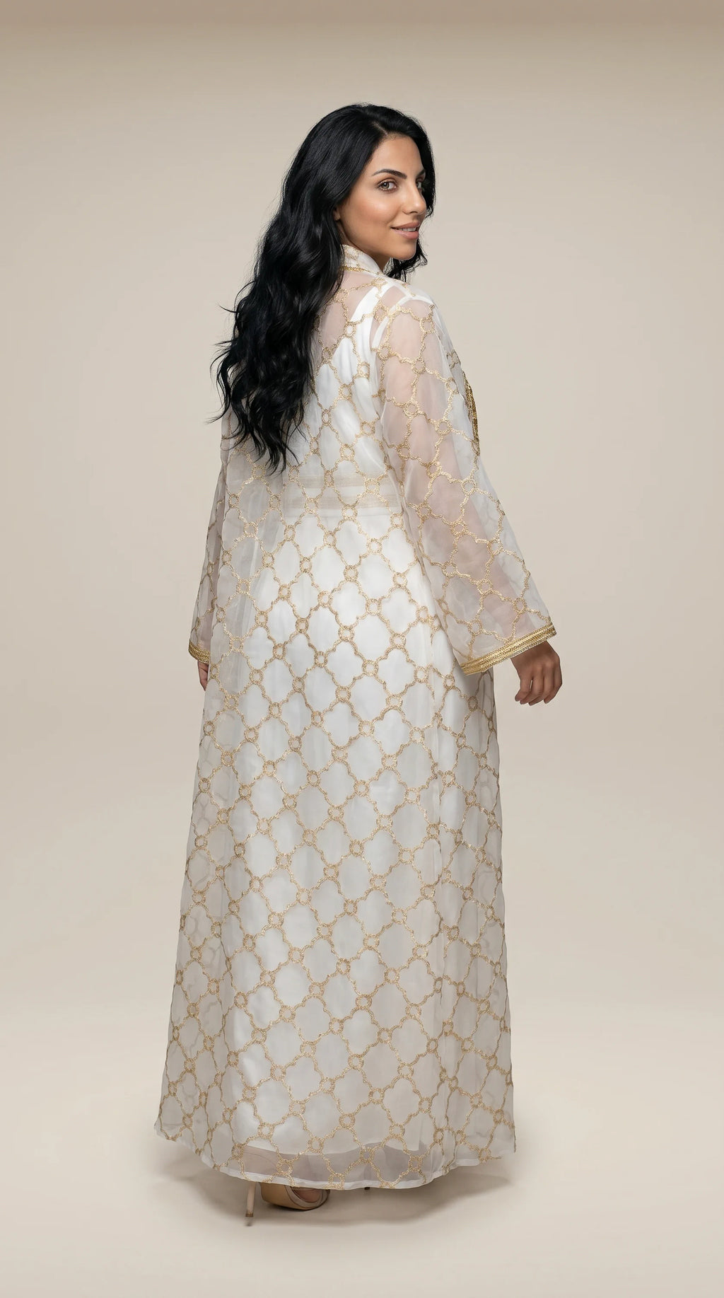 KIMONO-LITE™ Mosaic Trim Abaya Set