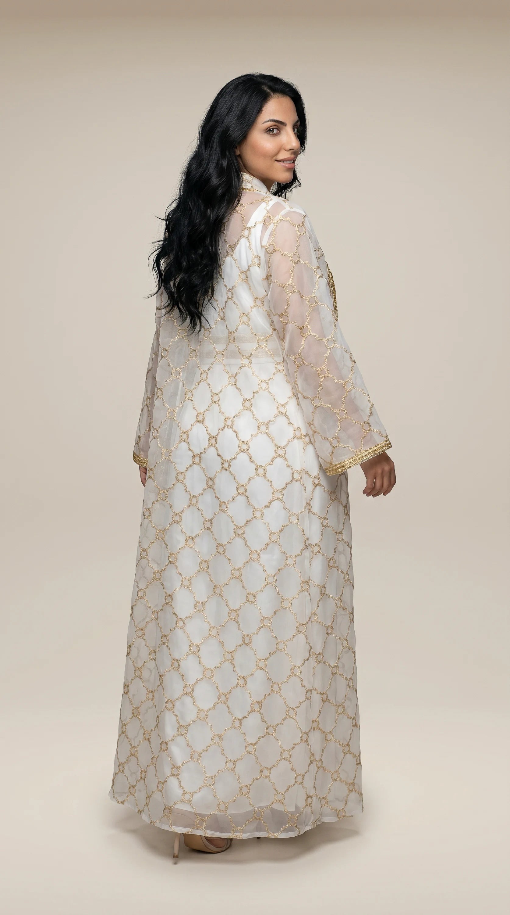 KIMONO-LITE™ Mosaic Trim Abaya Set