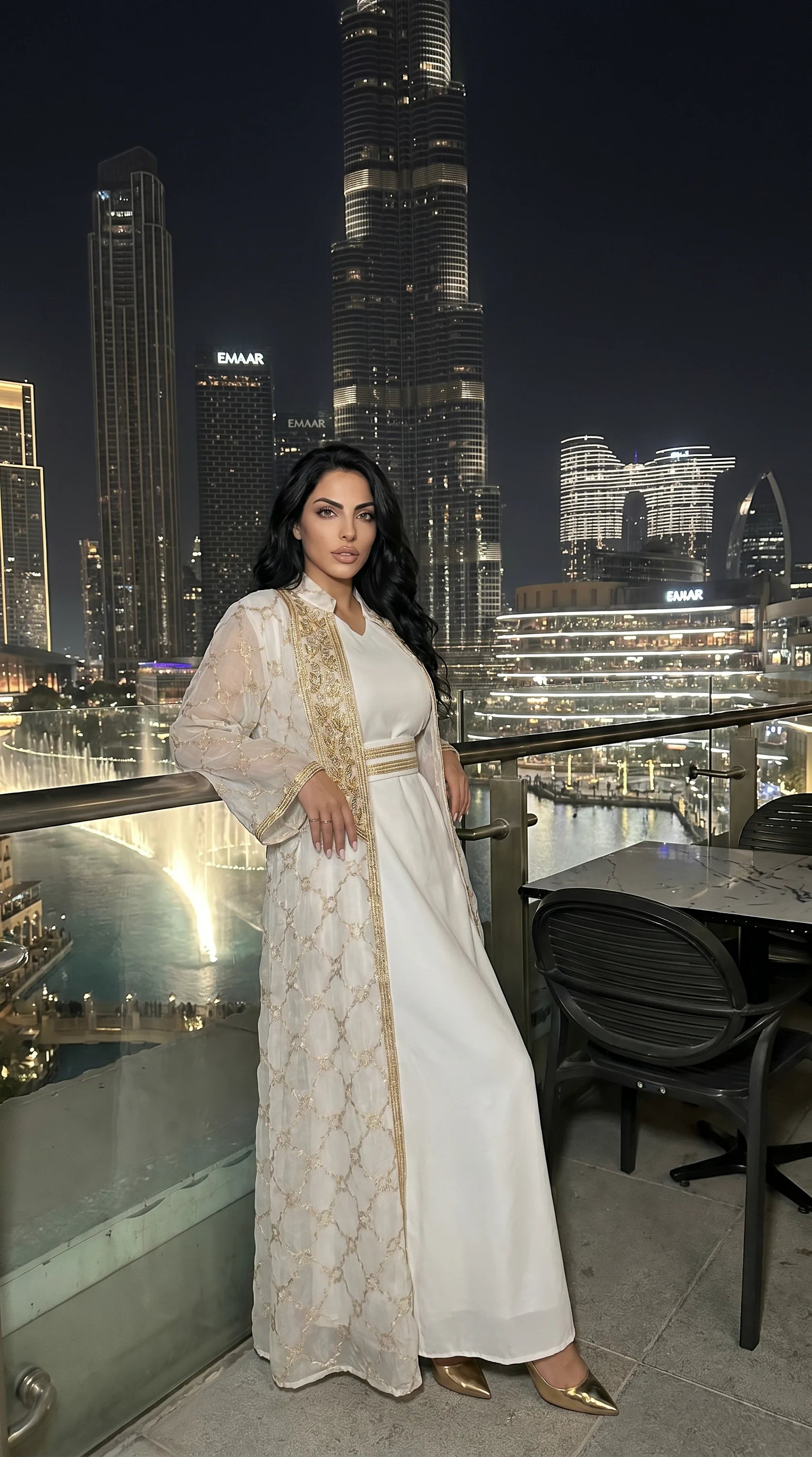 KIMONO-LITE™ Mosaic Trim Abaya Set