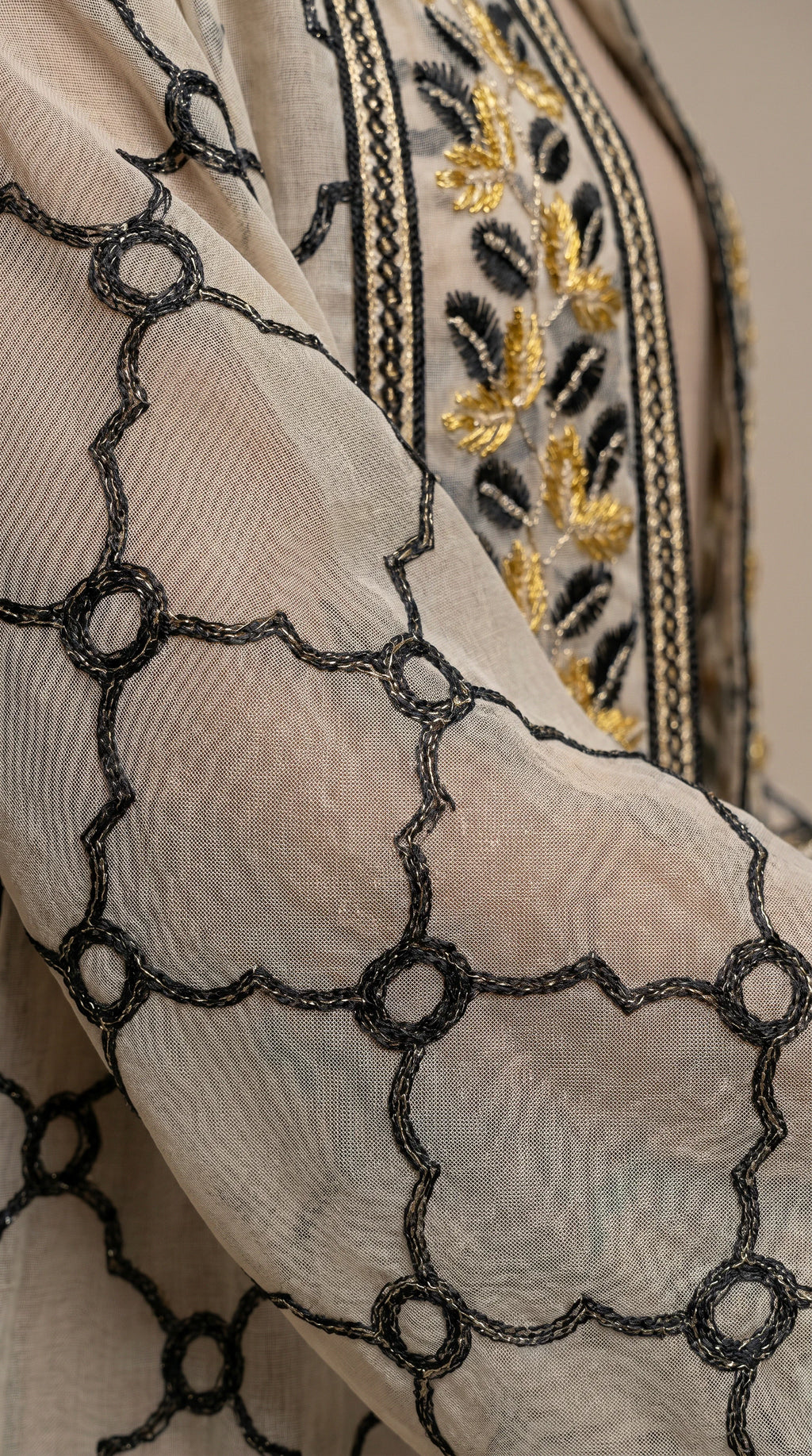 KIMONO-LITE™ Mosaic Trim Abaya Set