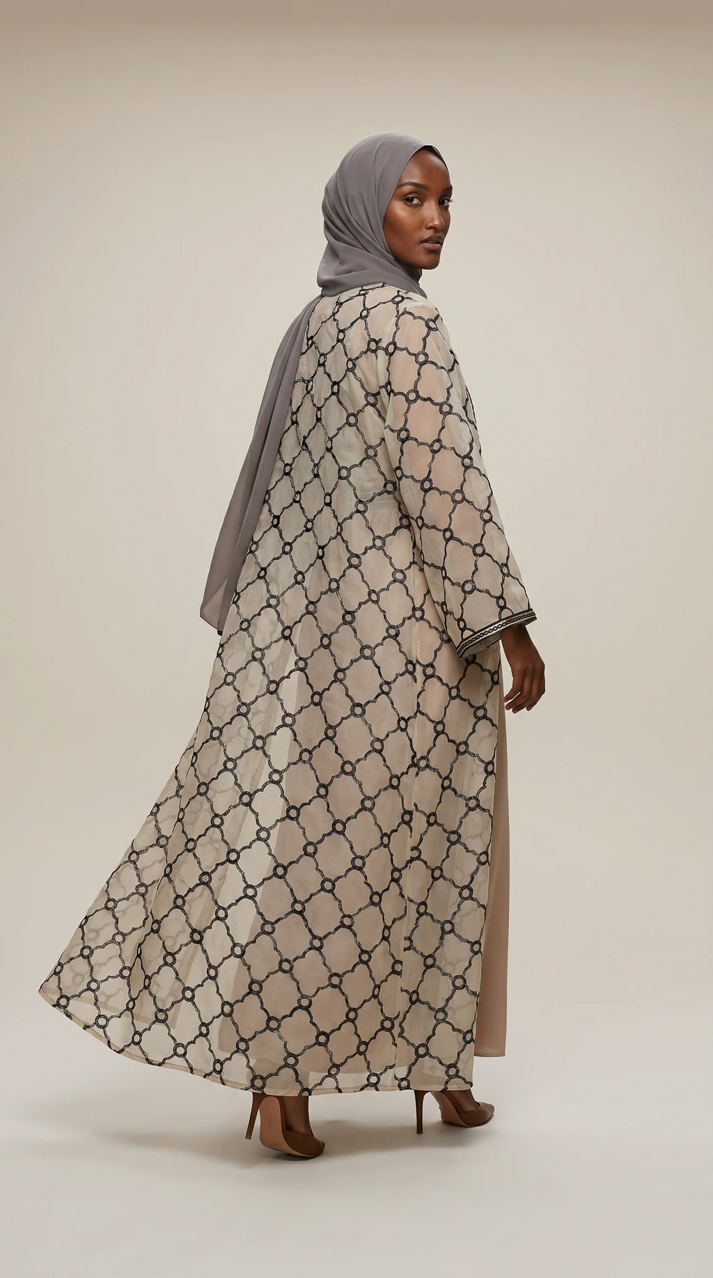 KIMONO-LITE™ Mosaic Trim Abaya Set