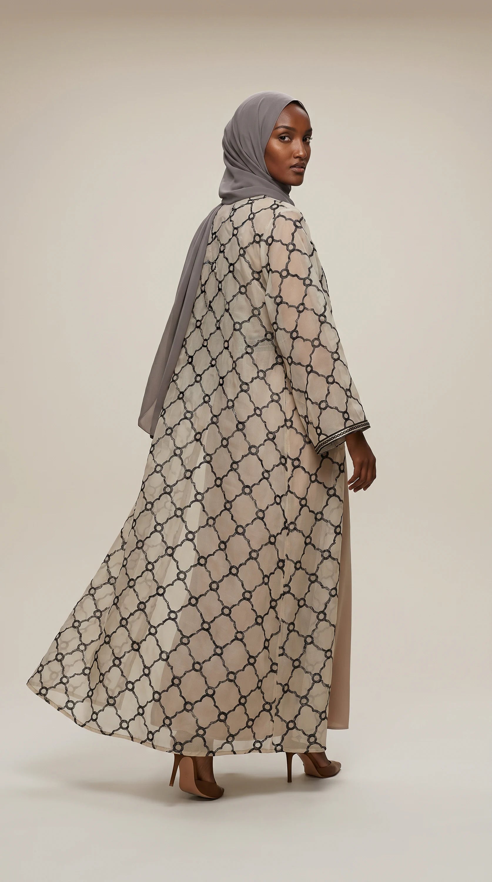 KIMONO-LITE™ Mosaic Trim Abaya Set