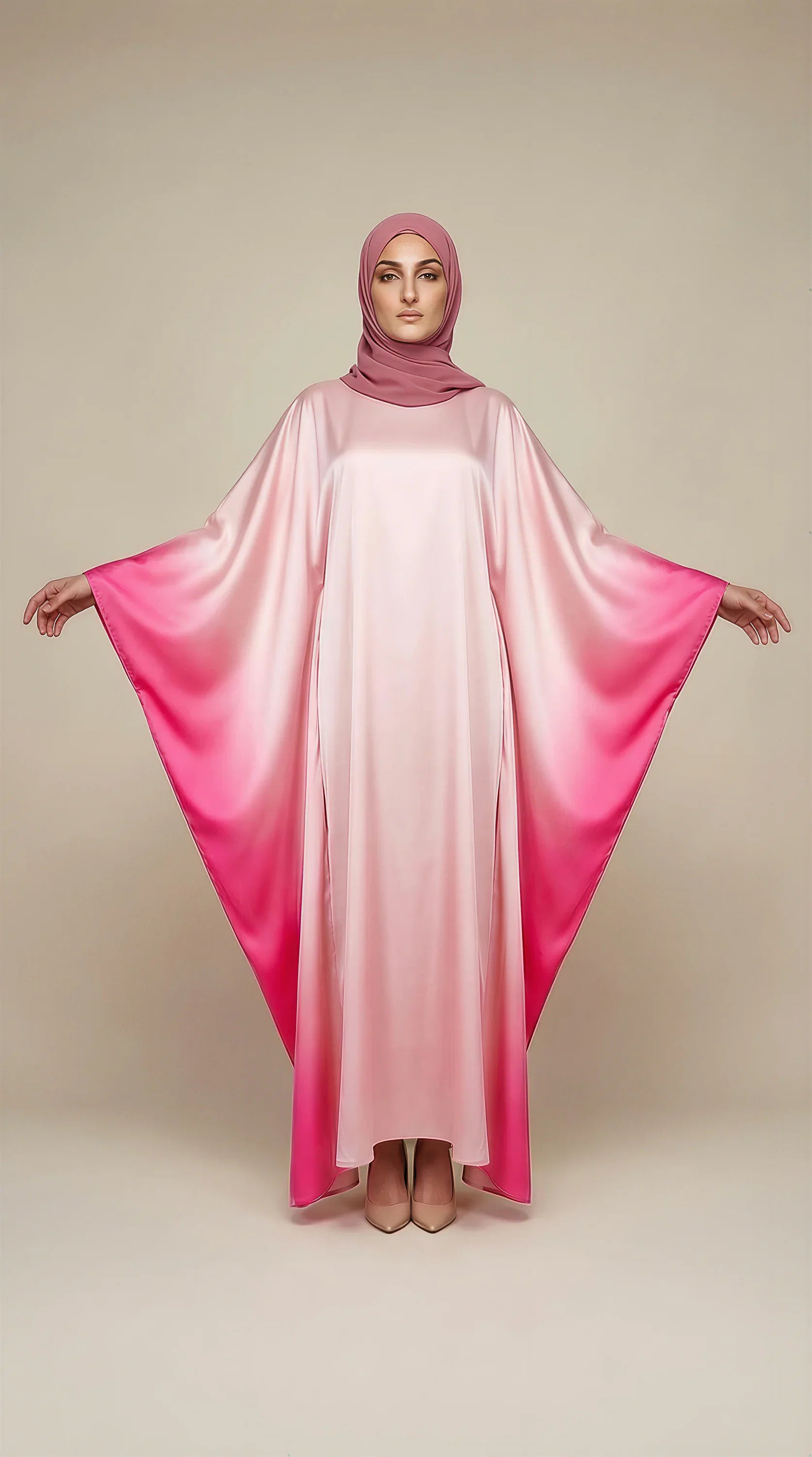 GALA-LUXE™ Ombre Butterfly Abaya