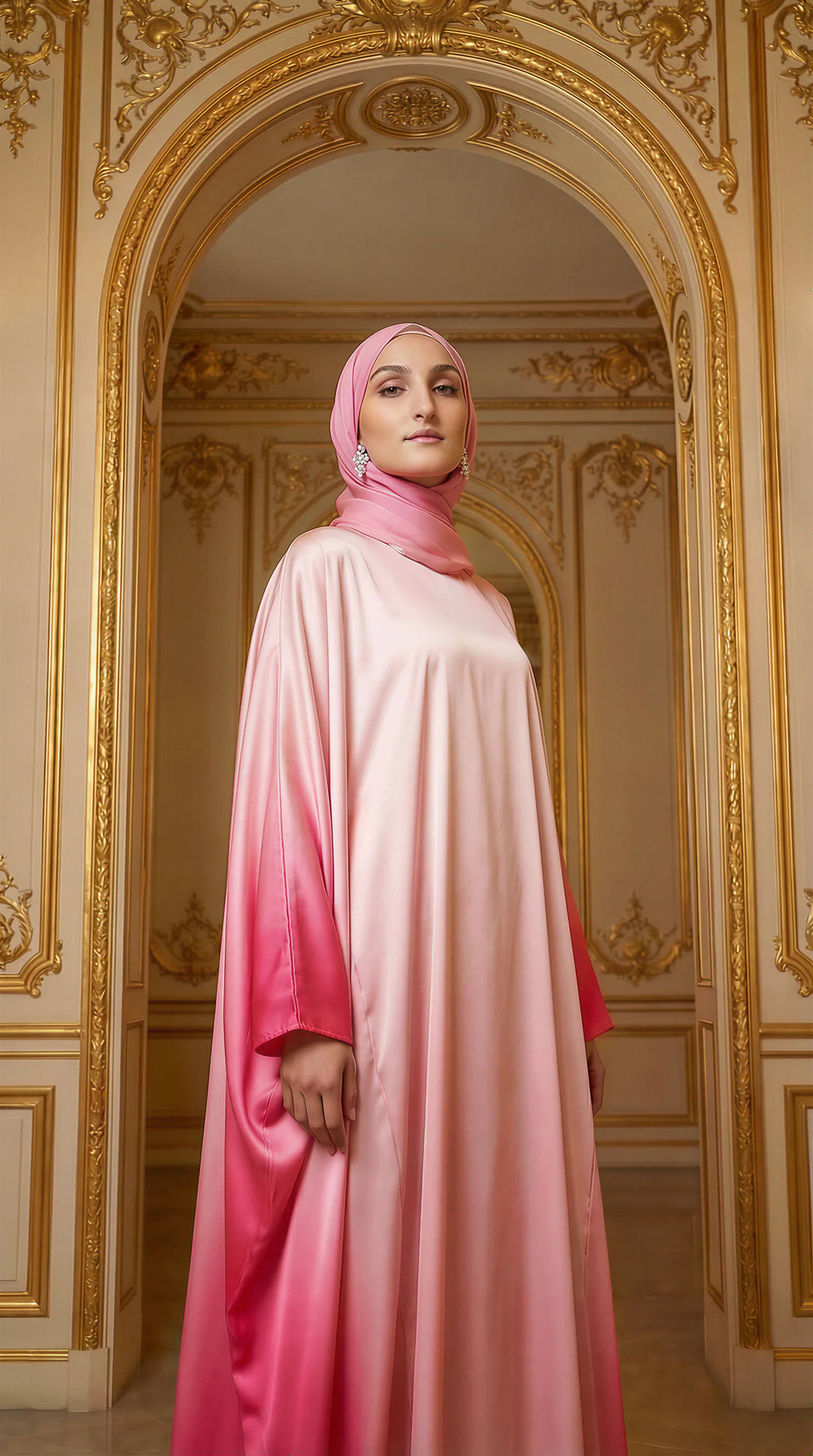 GALA-LUXE™ Ombre Butterfly Abaya