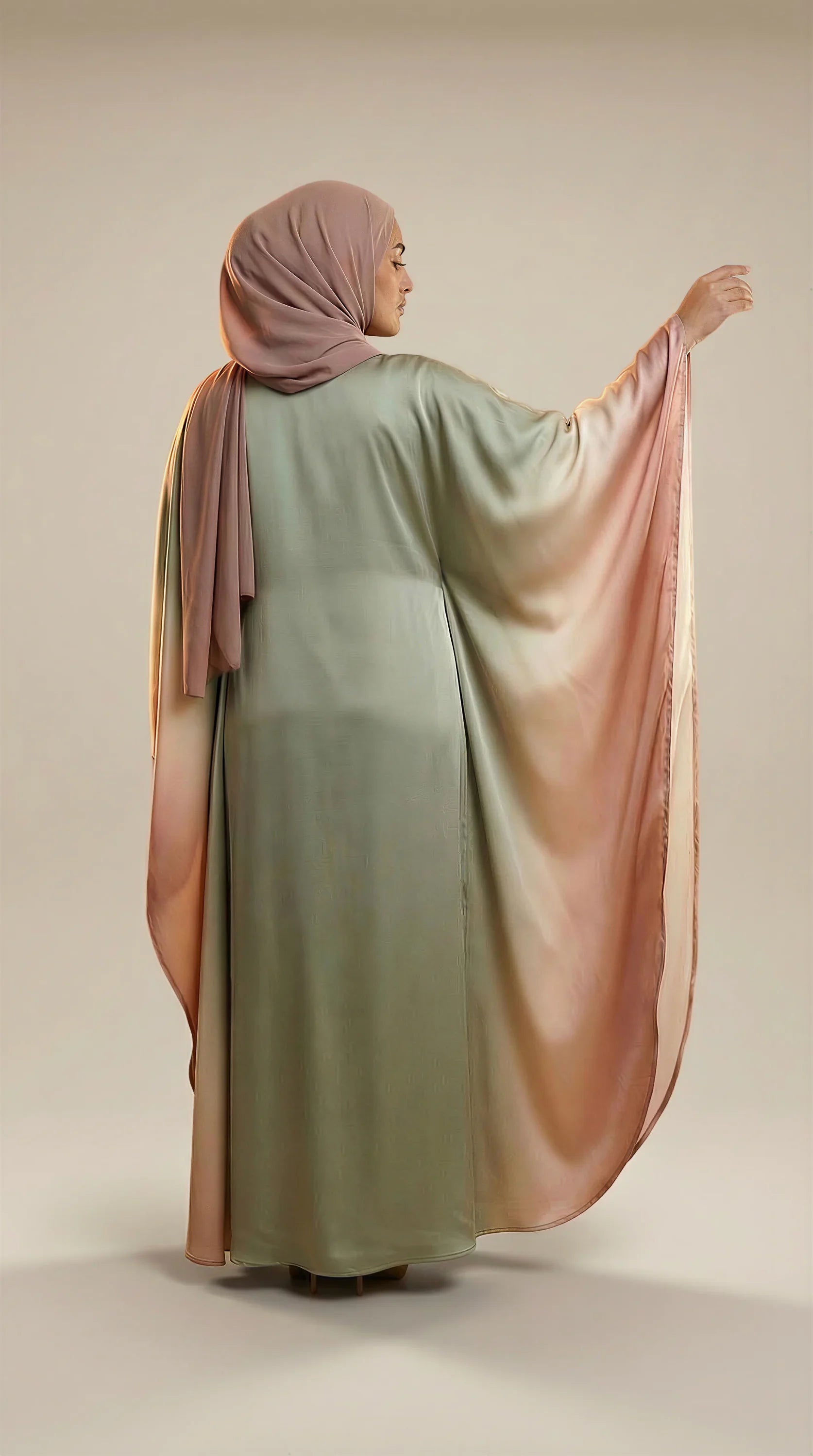 GALA-LUXE™ Ombre Butterfly Abaya