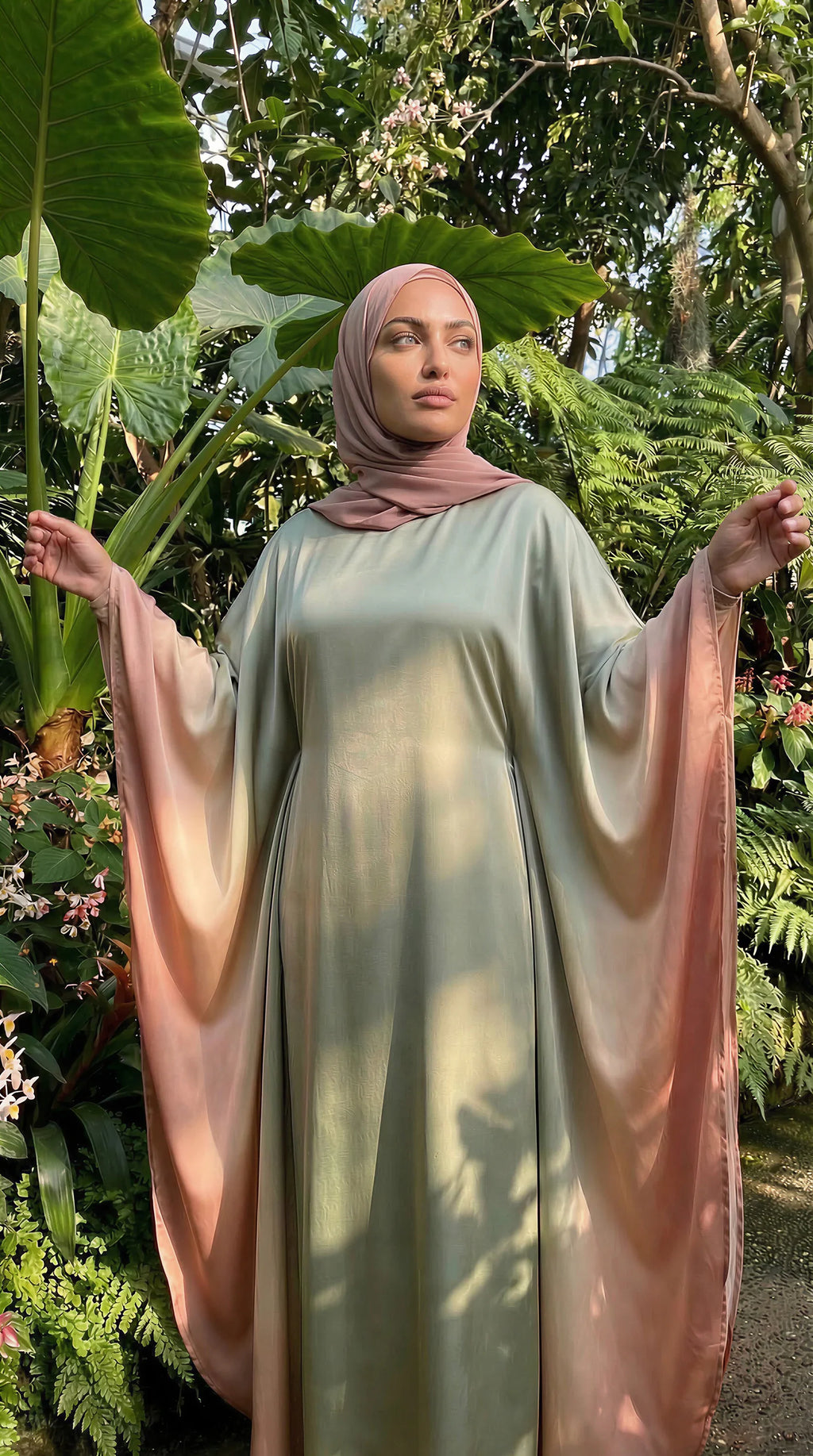 GALA-LUXE™ Ombre Butterfly Abaya