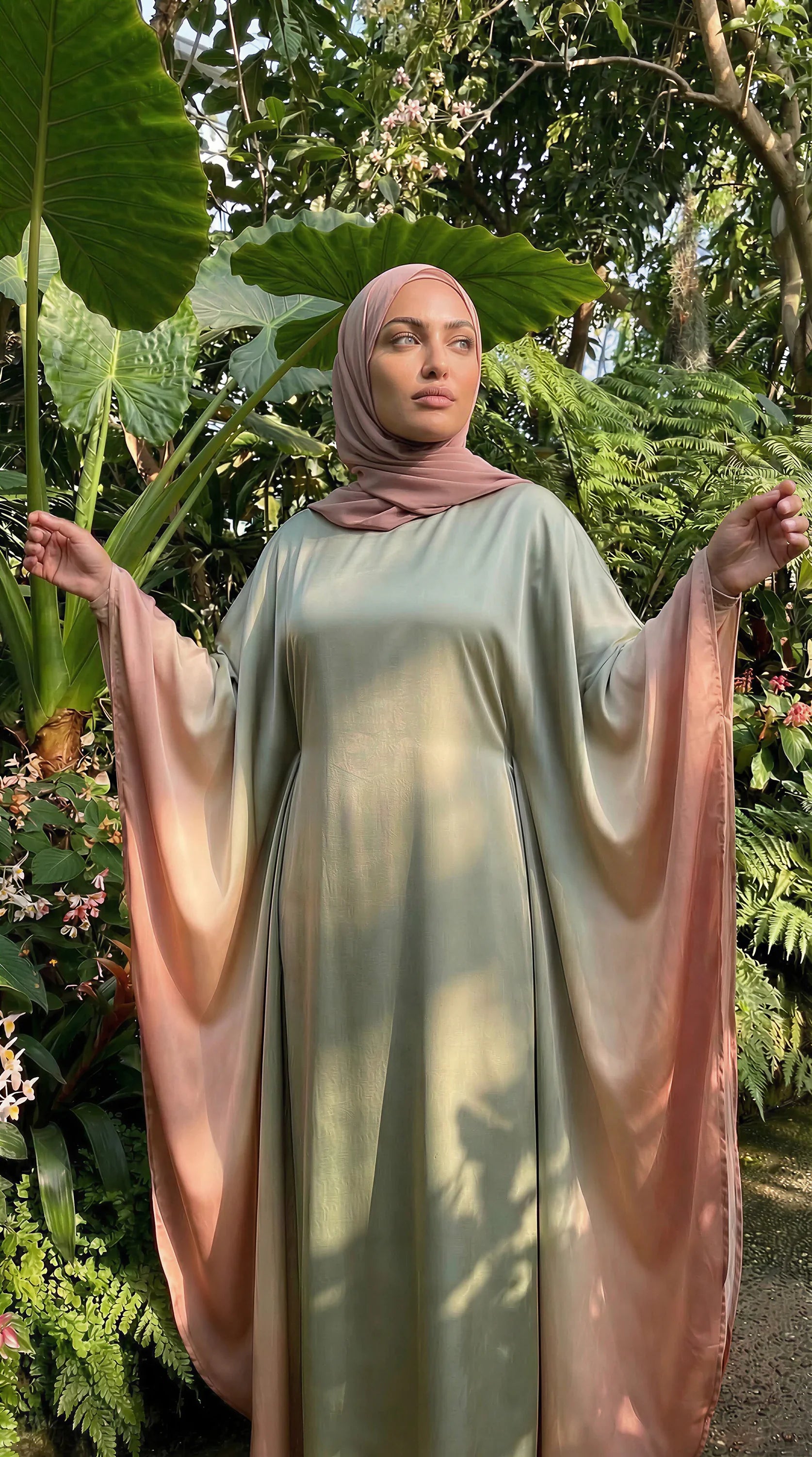 GALA-LUXE™ Ombre Butterfly Abaya
