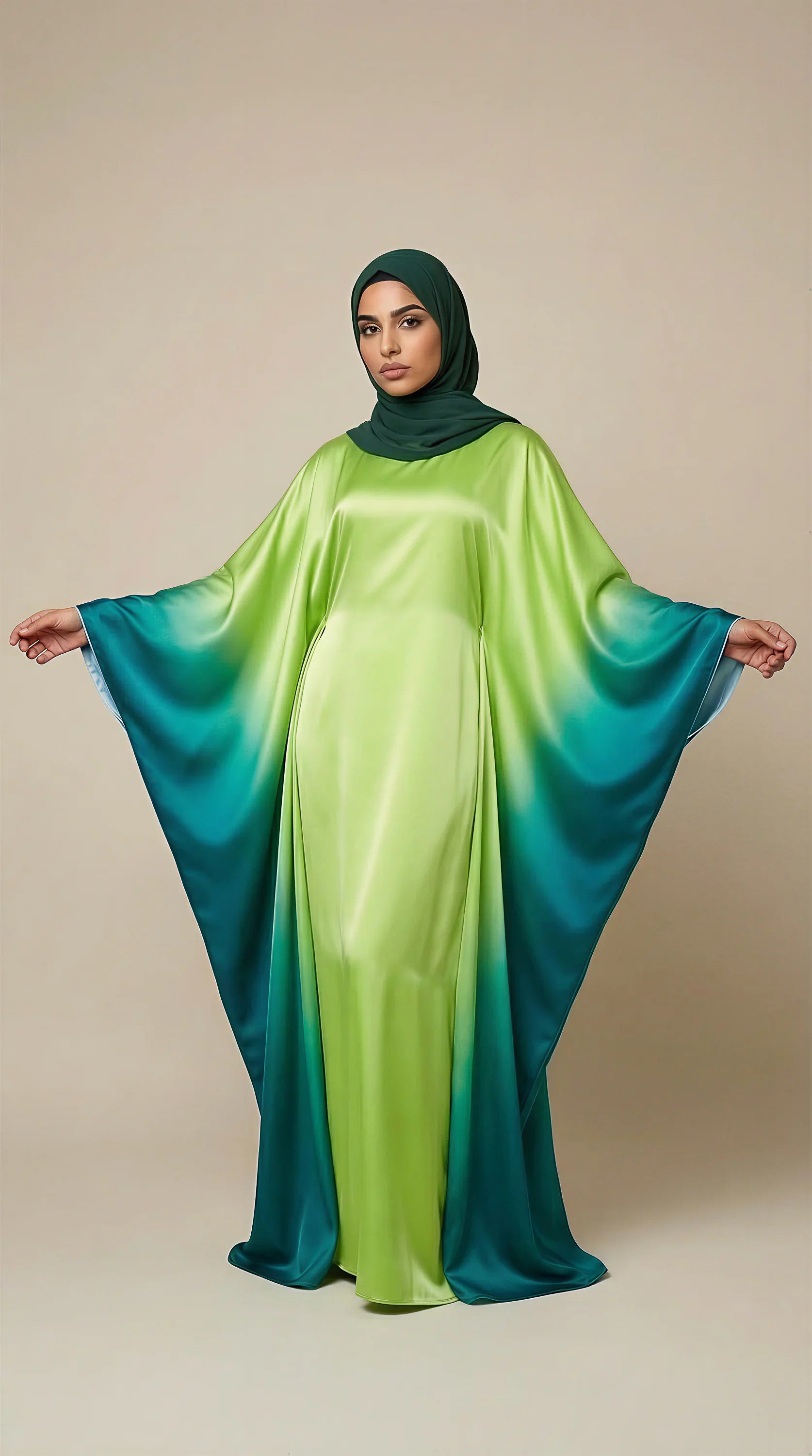 GALA-LUXE™ Ombre Butterfly Abaya
