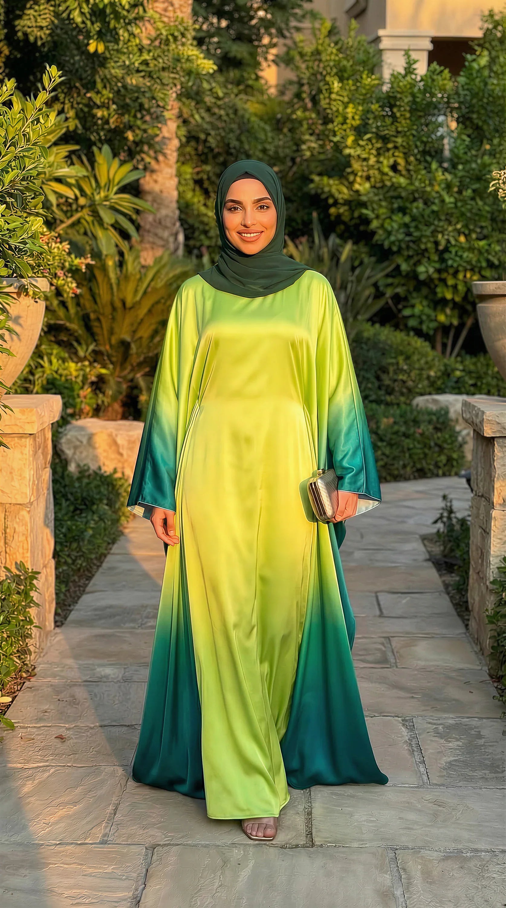GALA-LUXE™ Ombre Butterfly Abaya