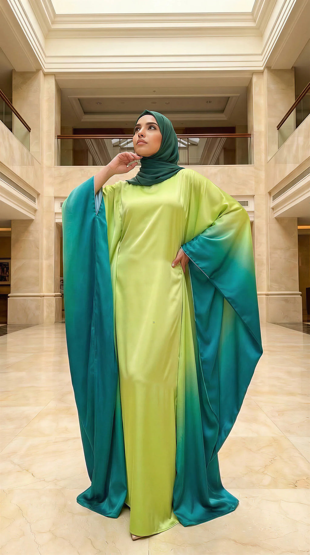 GALA-LUXE™ Ombre Butterfly Abaya